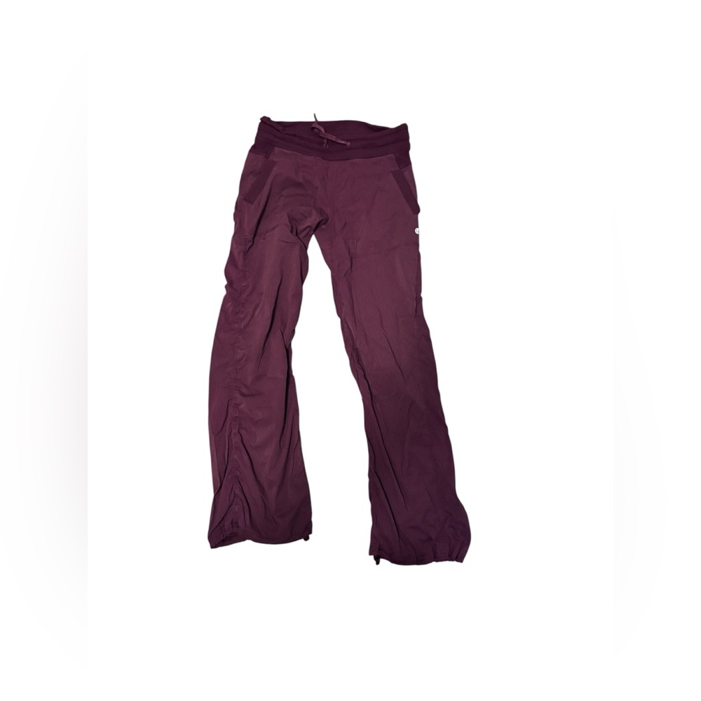 Lululemon Burgundy Joggers Elastic Hem Athletic Pants Drawstring Waist